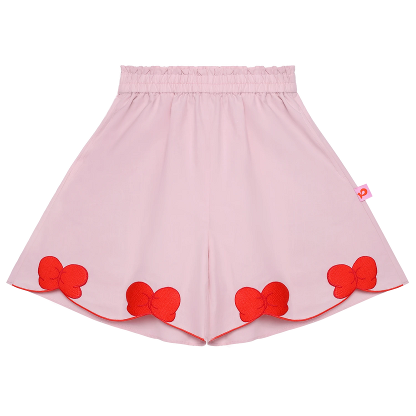 Big Bow Embroidered Shorts by Poco Blush