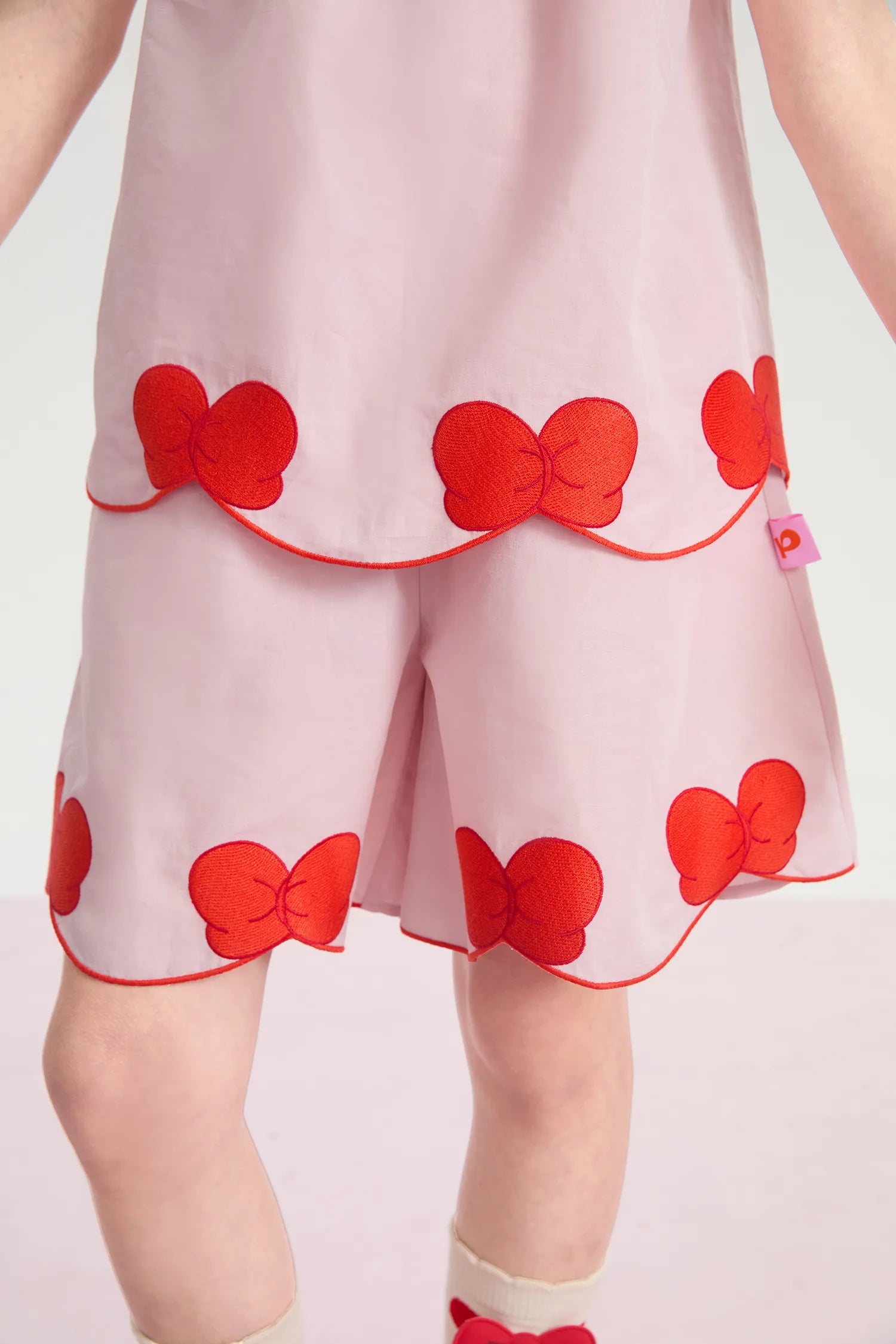 Big Bow Embroidered Shorts by Poco Blush, image 12