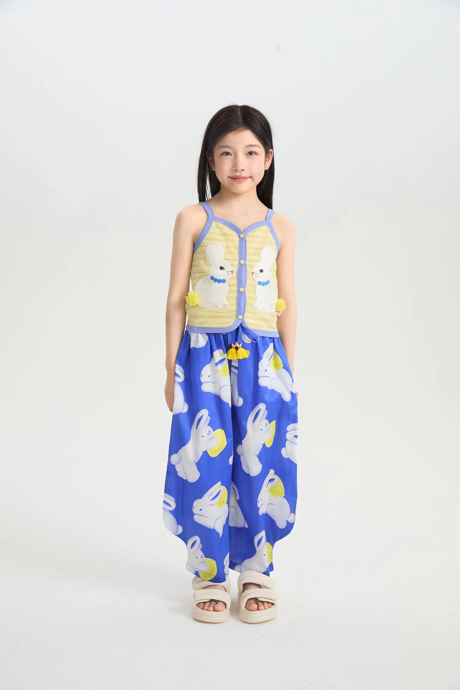 Klein Blue Bunny Mermaid Pants by Poco Blush, image 3