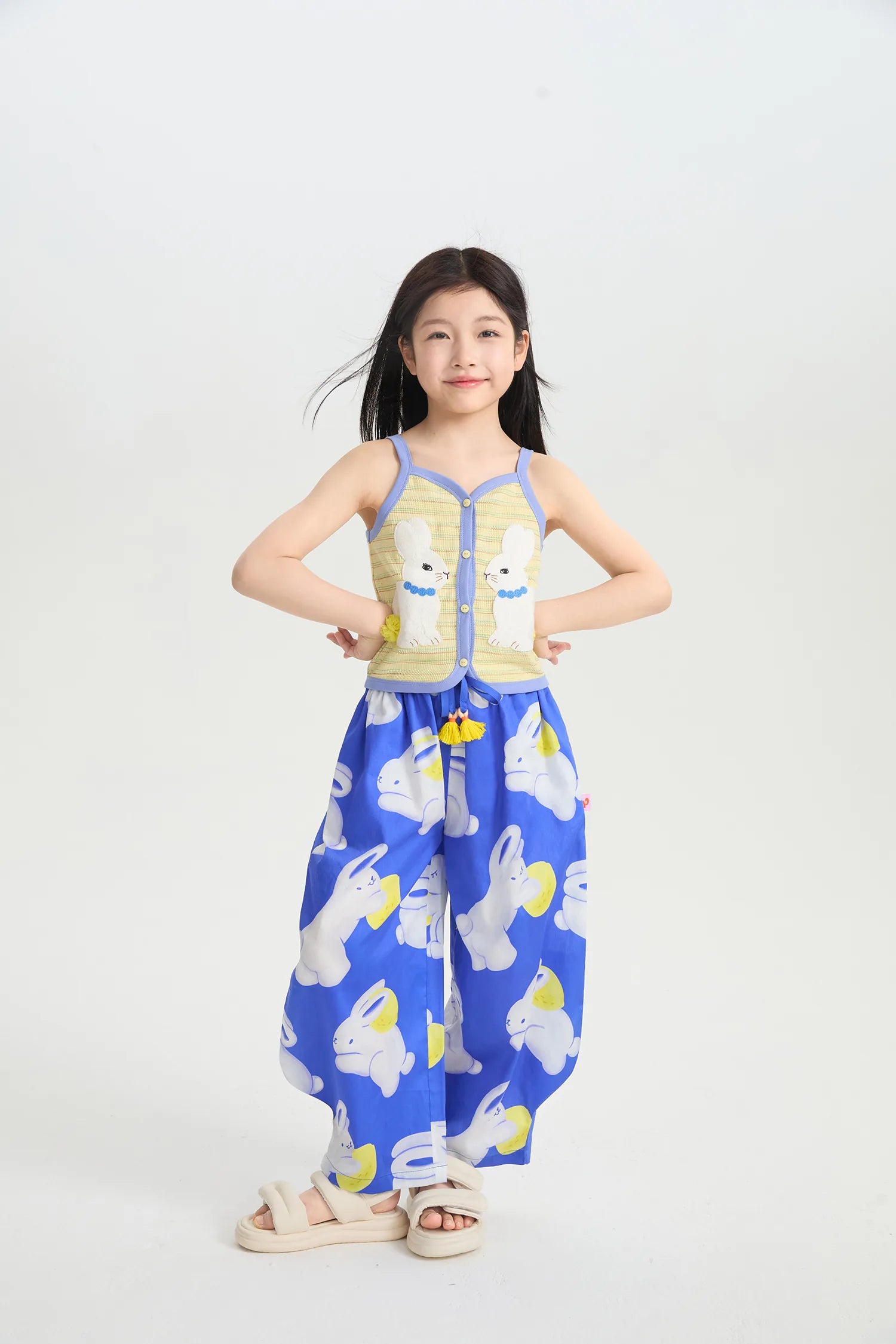 Klein Blue Bunny Mermaid Pants by Poco Blush, image 7