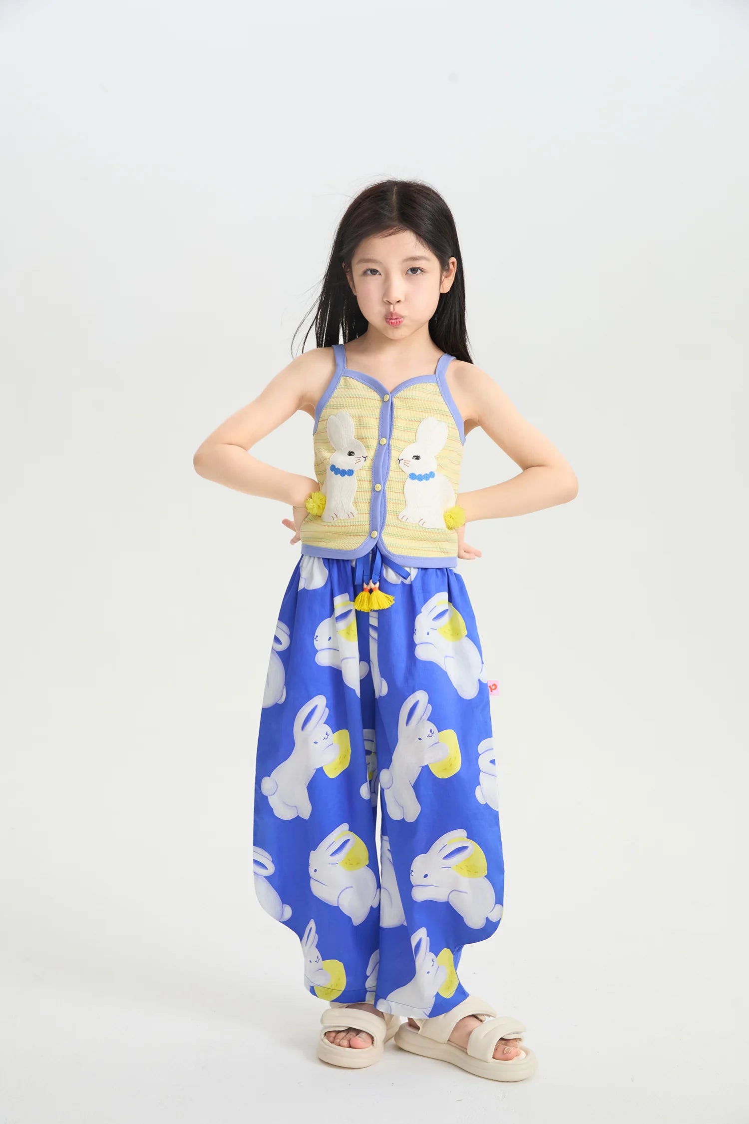 Klein Blue Bunny Mermaid Pants by Poco Blush, image 9