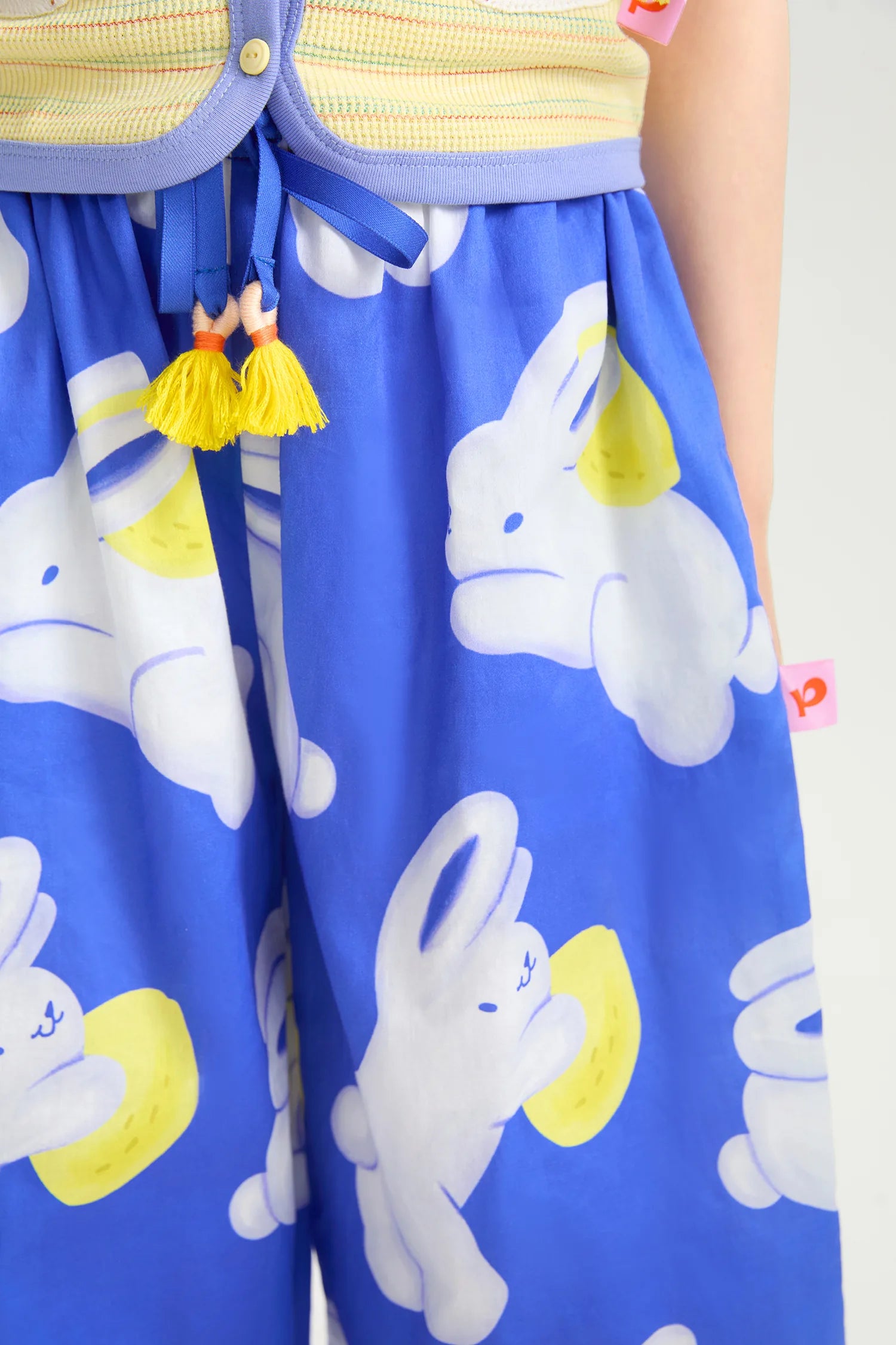 Klein Blue Bunny Mermaid Pants by Poco Blush, image 8