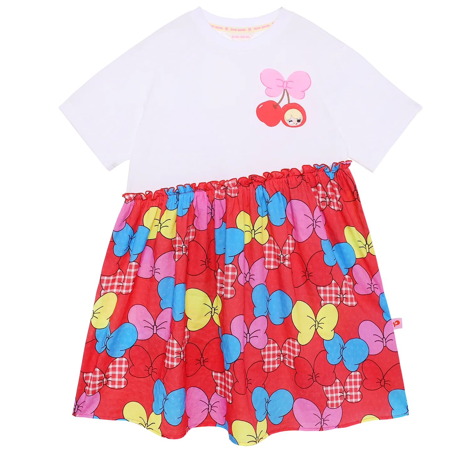 Big Bow Printed Dress by Poco Blush