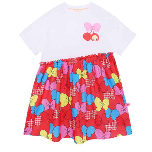 Big Bow Printed Dress by Poco Blush