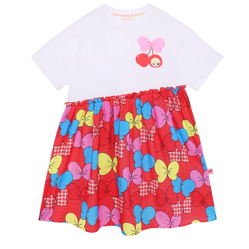 Big Bow Printed Dress by Poco Blush