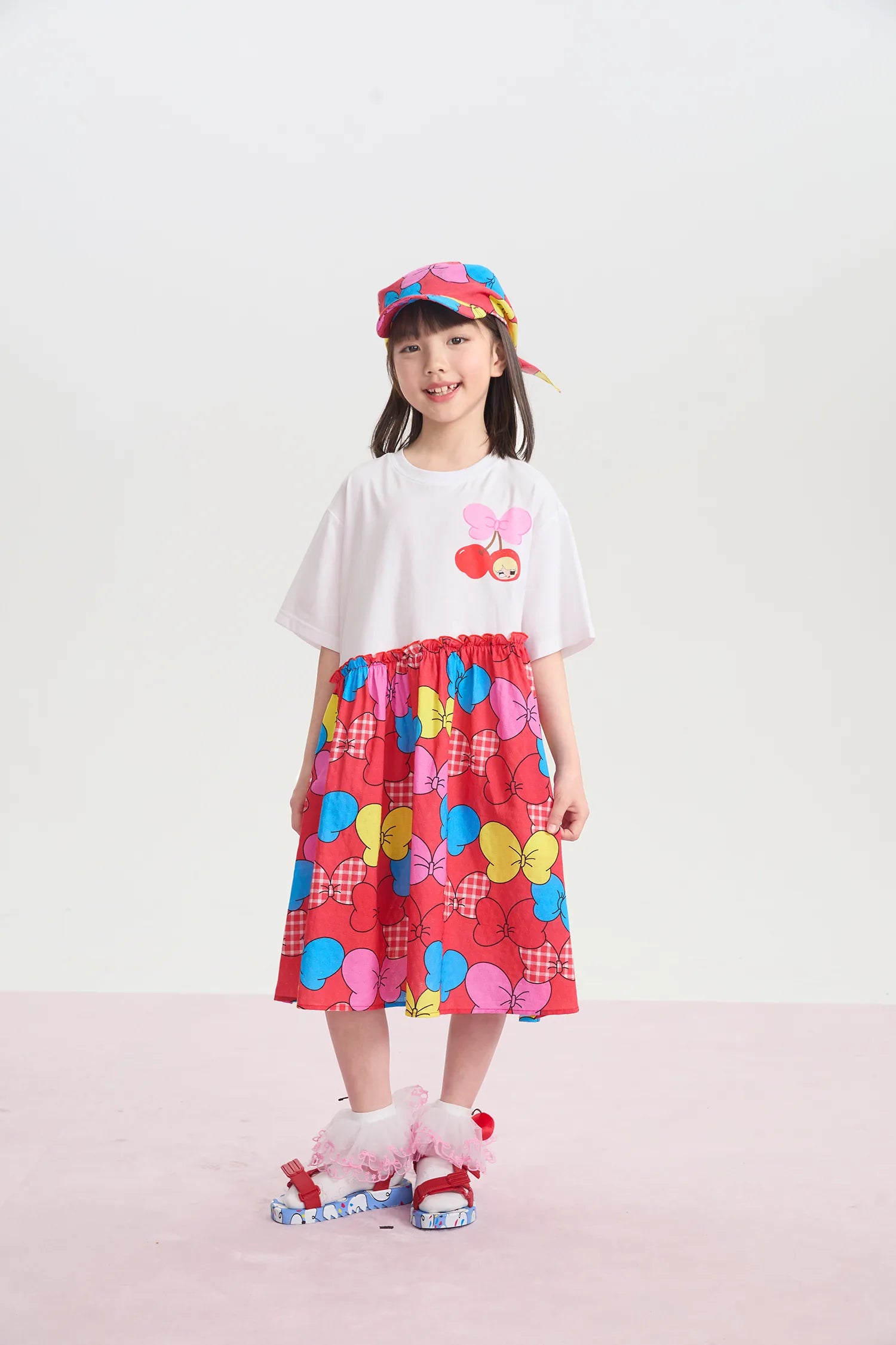 Big Bow Printed Dress by Poco Blush, image 4