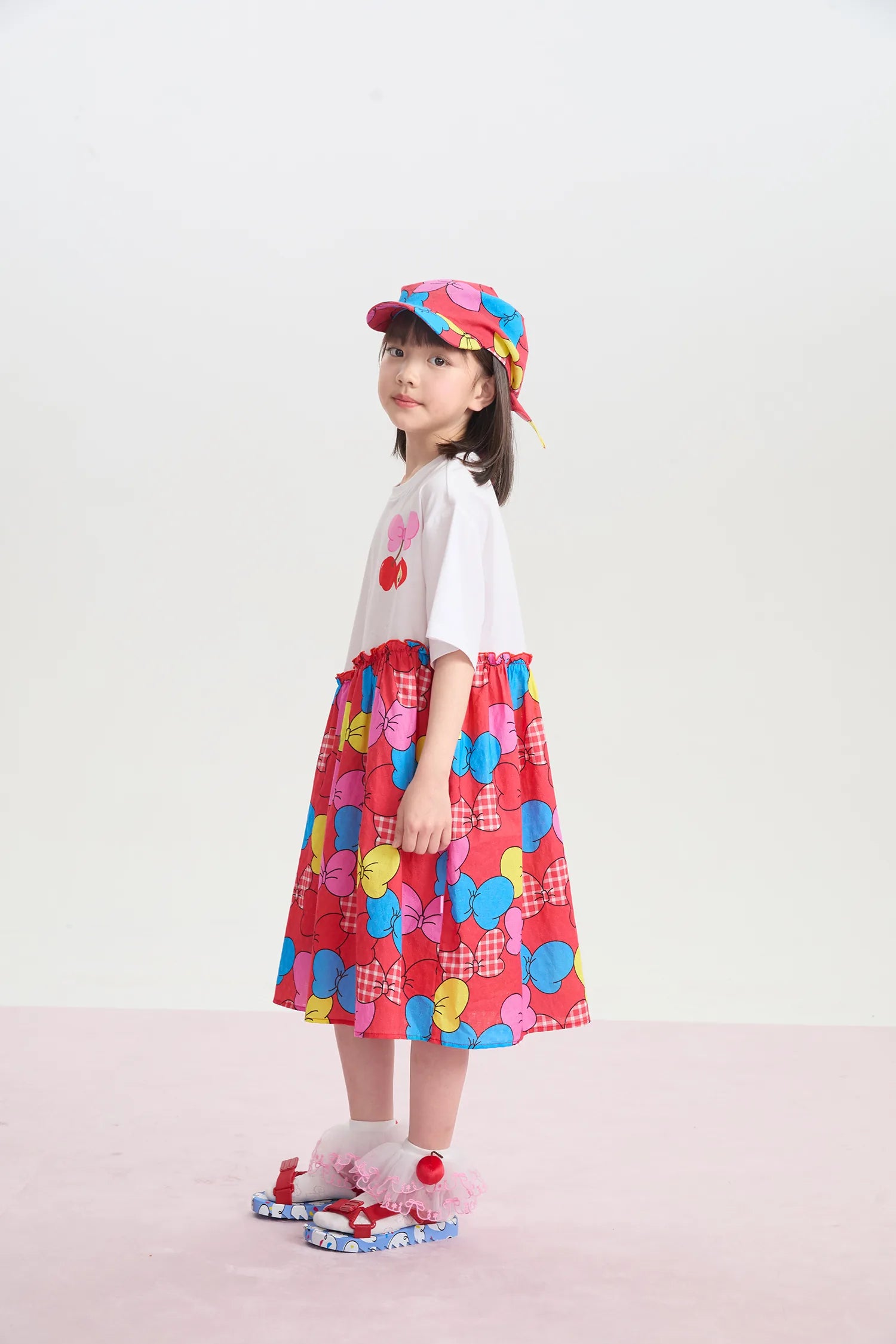 Big Bow Printed Dress by Poco Blush, image 6