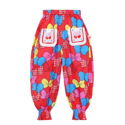 Big Bow Smocked-Hem Summer Pants by Poco Blush