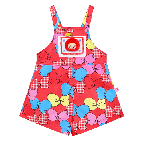 Big Bow Suspender Romper Shorts by Poco Blush