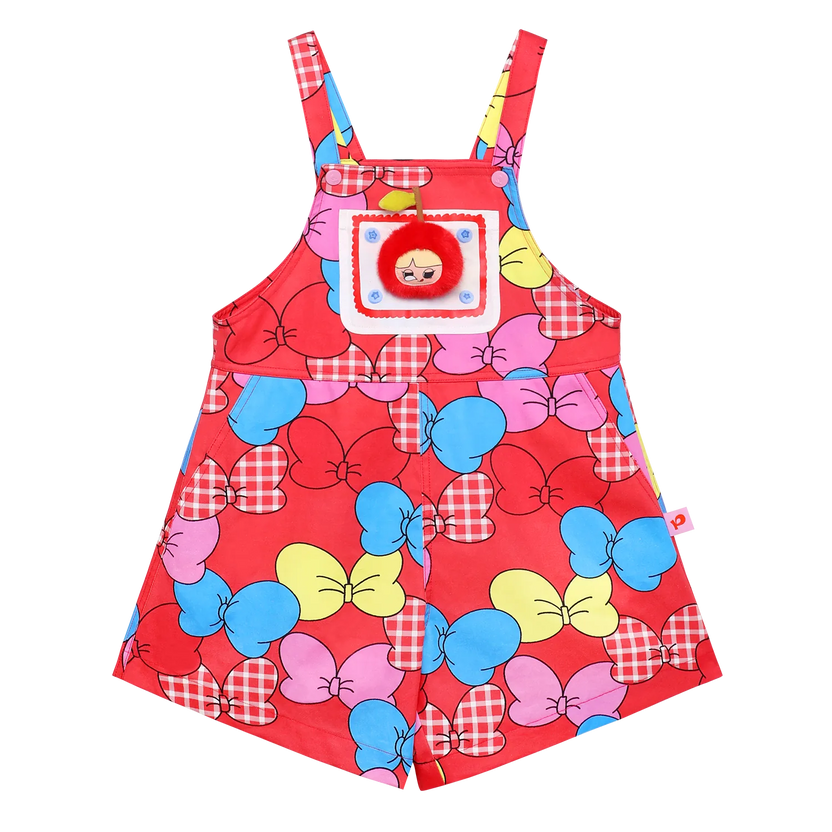 Big Bow Suspender Romper Shorts by Poco Blush