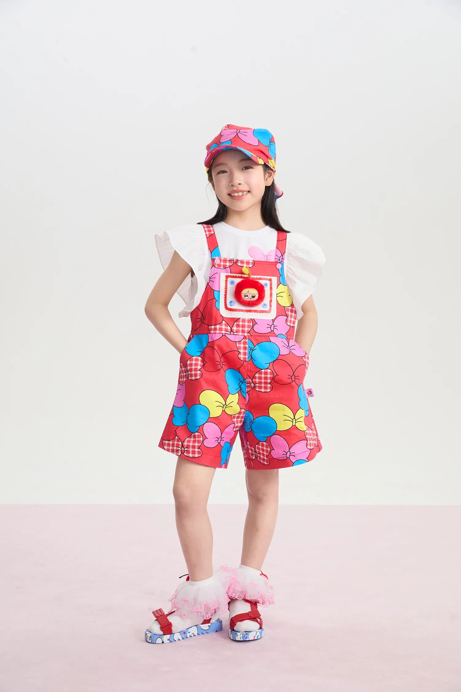 Lucky Cherry Flutter Sleeve Tee by Poco Blush, image 8