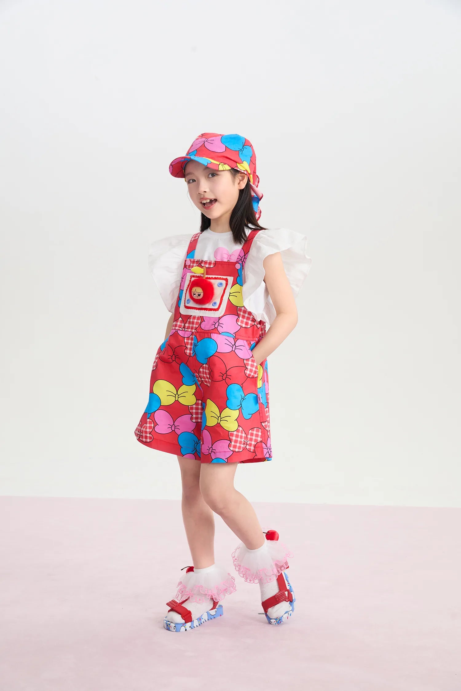 Lucky Cherry Flutter Sleeve Tee by Poco Blush, image 9