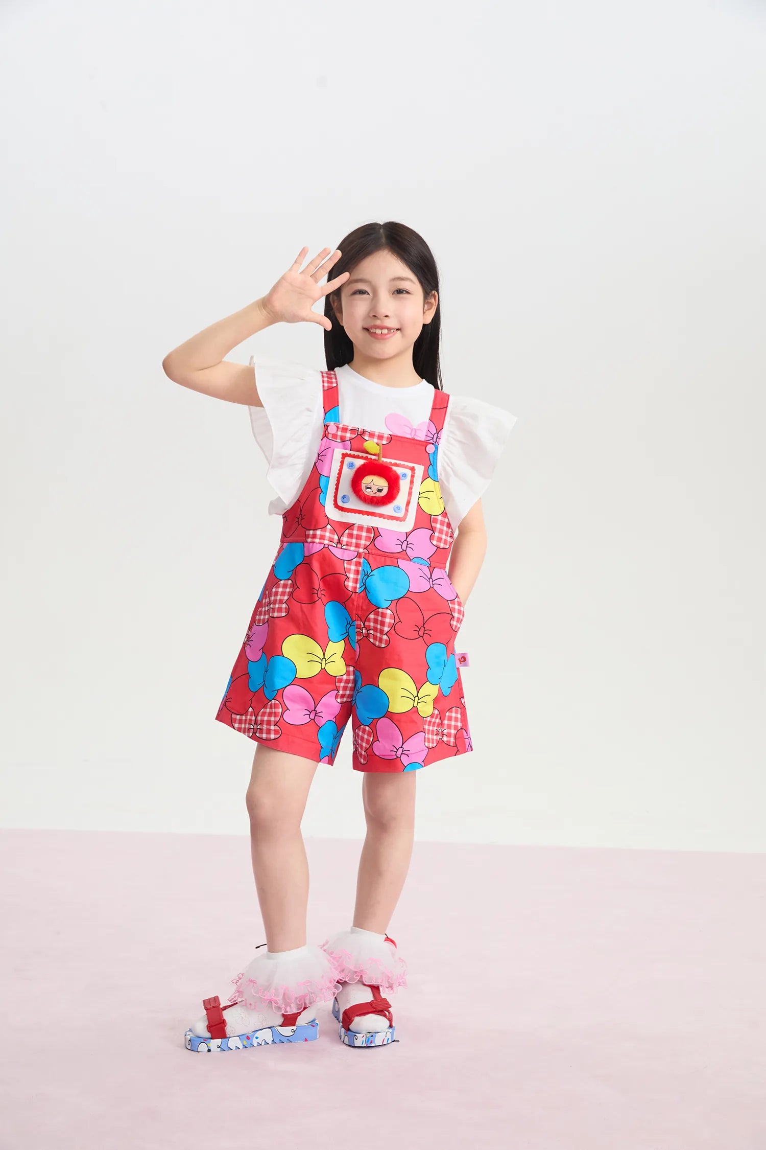 Lucky Cherry Flutter Sleeve Tee by Poco Blush, image 5