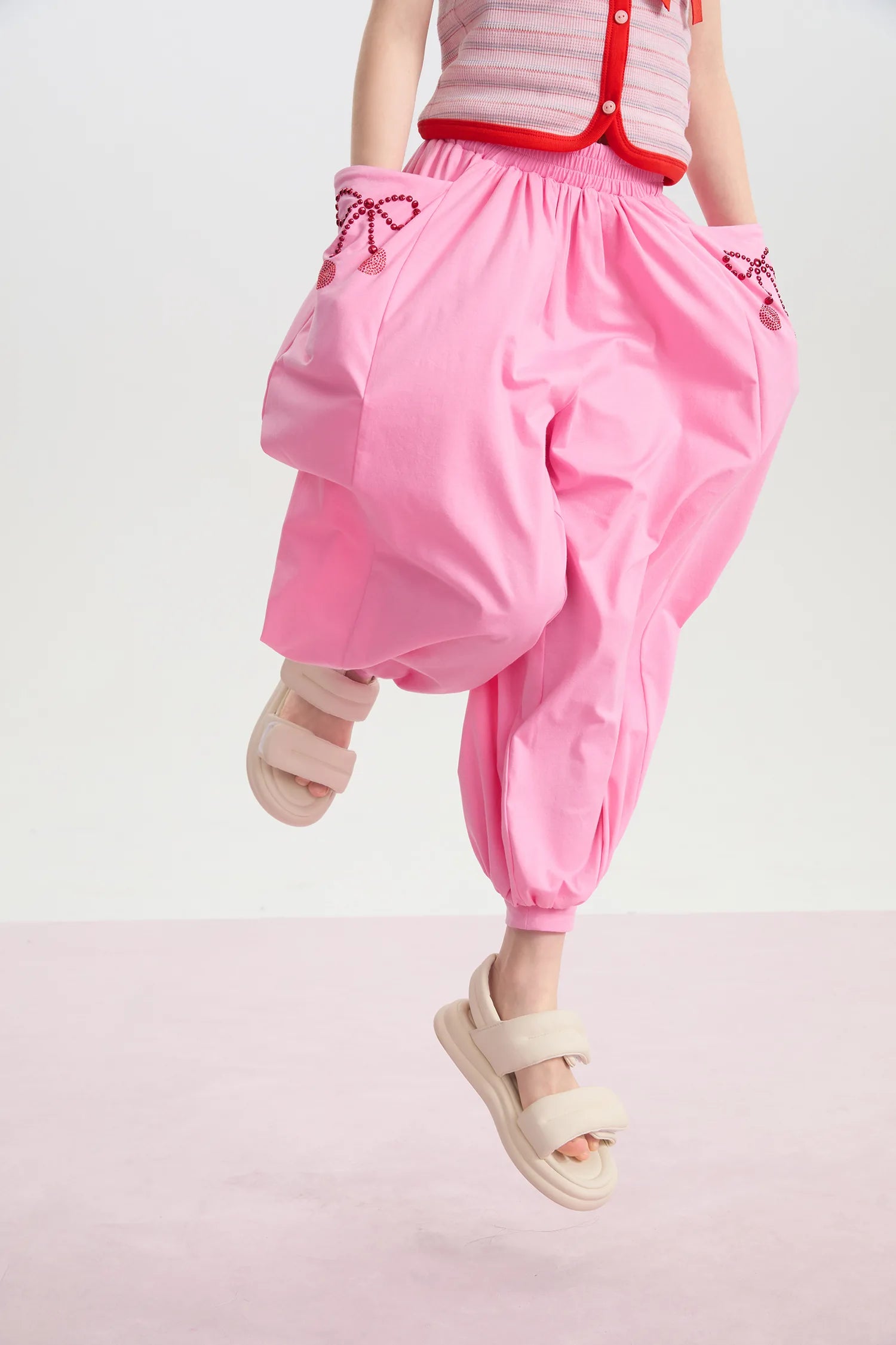 Lucky Cherry Cool-Drape Pants by Poco Blush, image 11