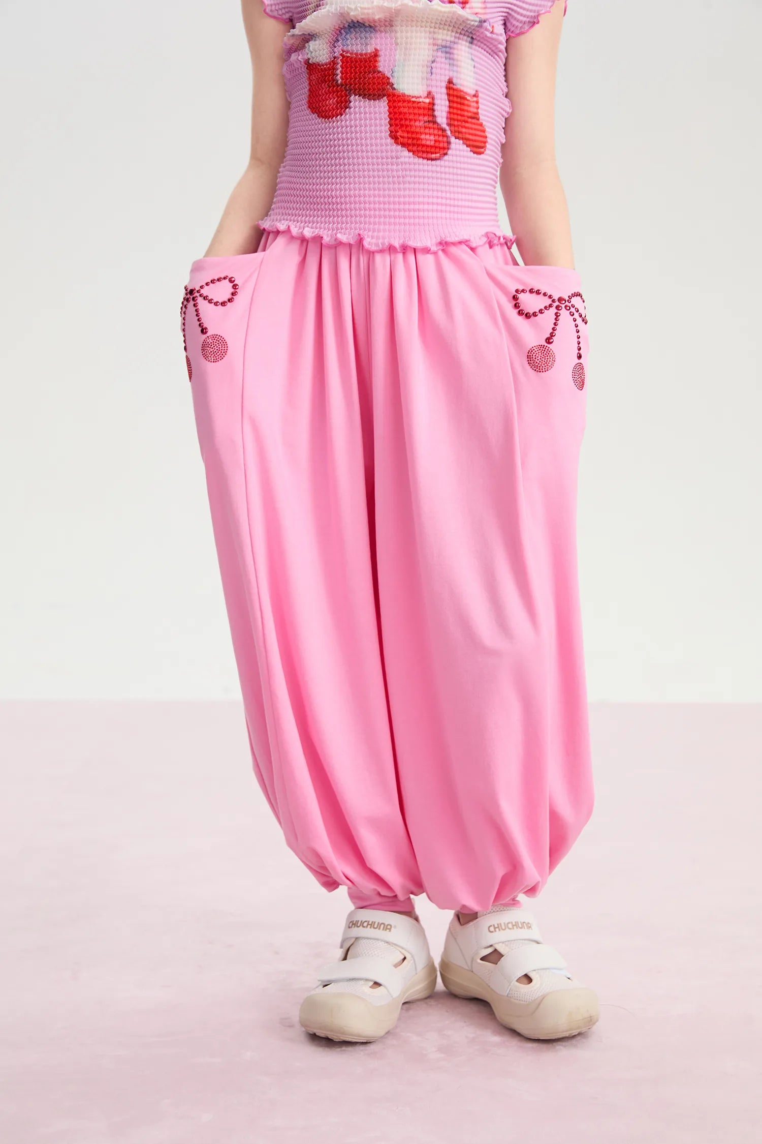 Lucky Cherry Cool-Drape Pants by Poco Blush, image 3