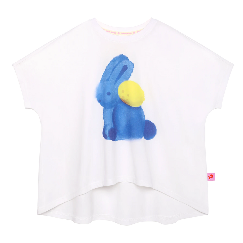 Bunny Ink-Wash Printed Tee by Poco Blush