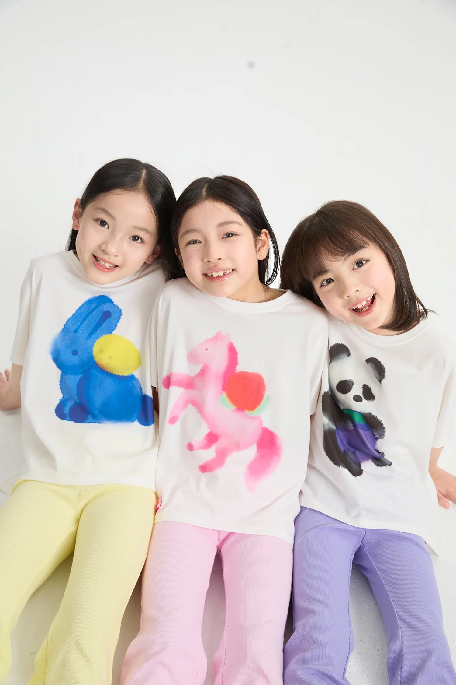Bunny Ink-Wash Printed Tee by Poco Blush, image 8