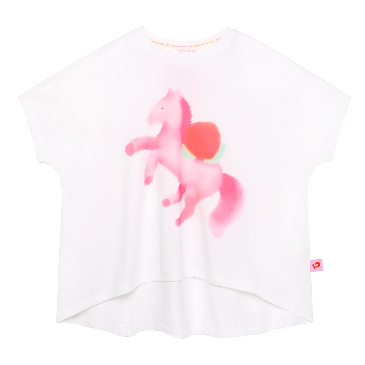 Pony Ink-Wash Printed Tee by Poco Blush