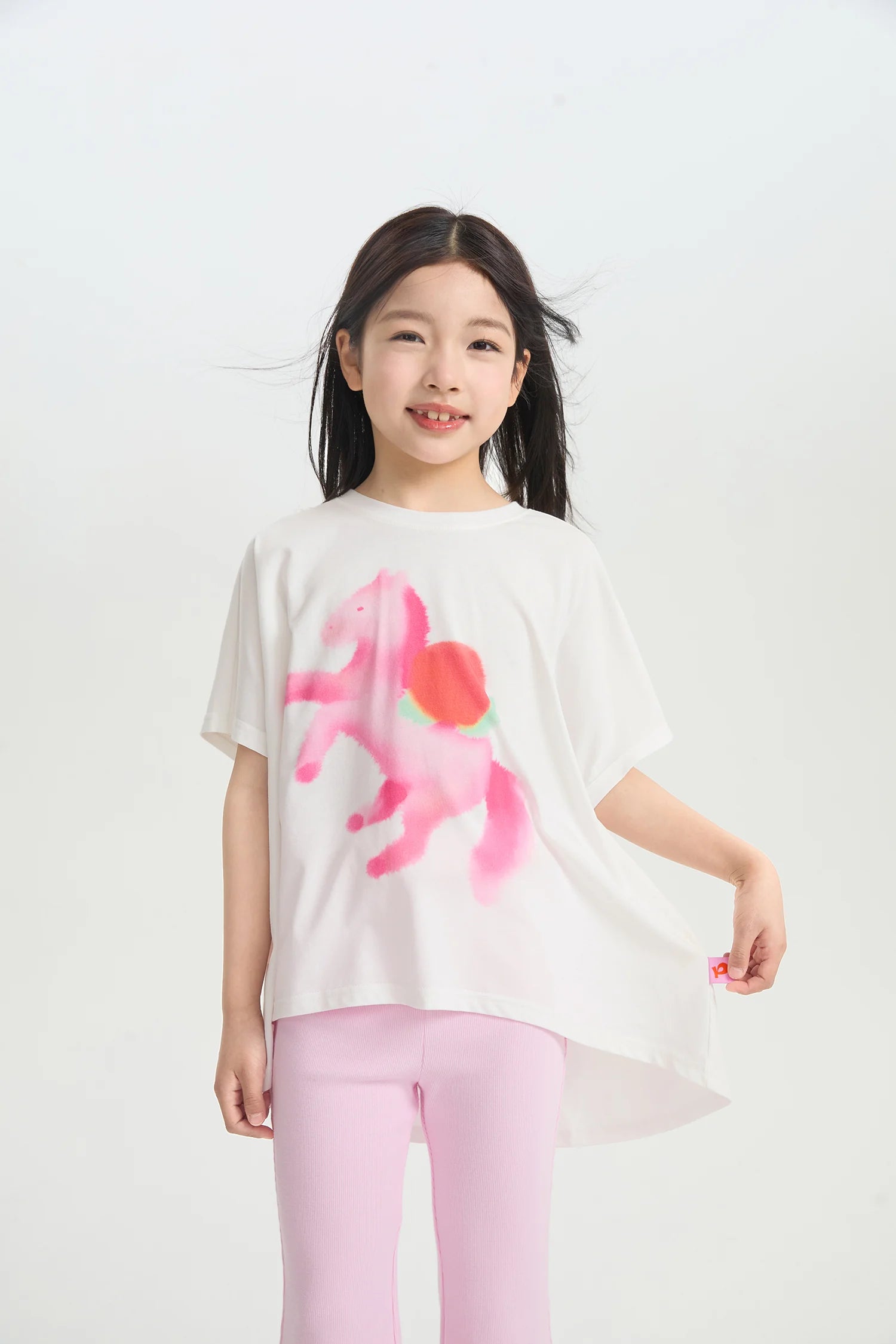 Pony Ink-Wash Printed Tee by Poco Blush, image 2