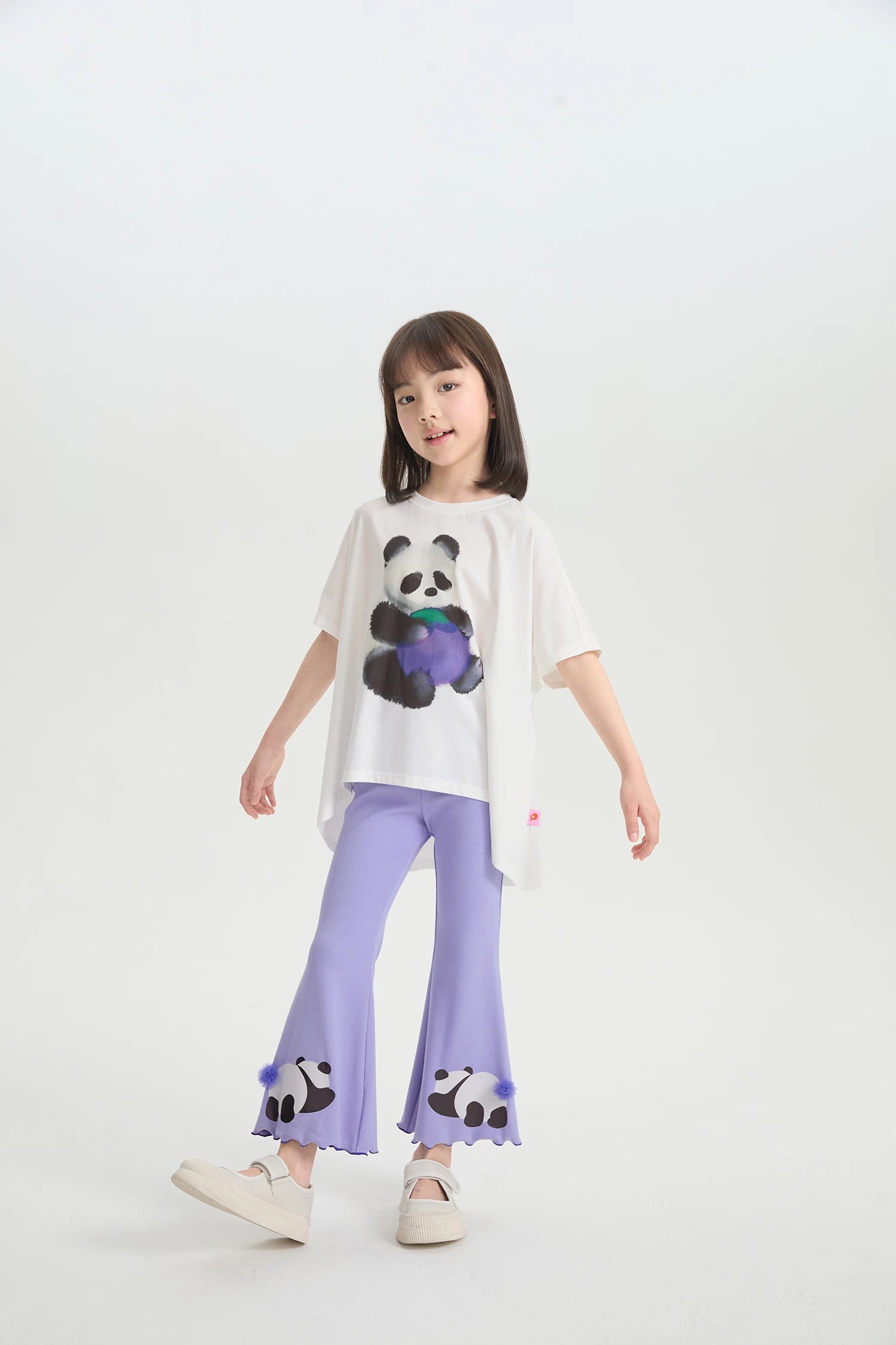 Panda Ink-Wash Flare Pants by Poco Blush, image 5