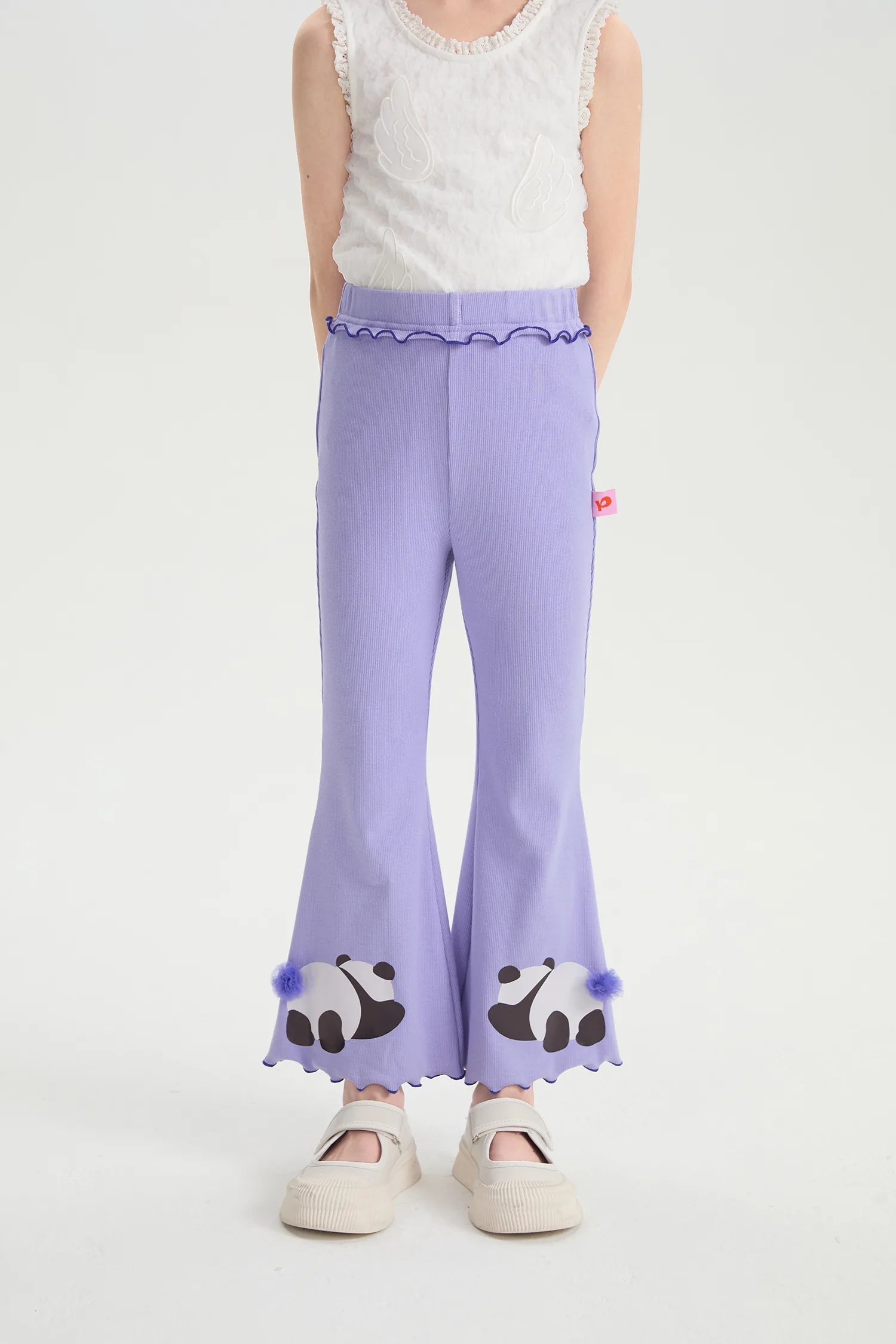 Panda Ink-Wash Flare Pants by Poco Blush, image 2