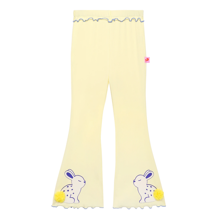 Bunny Ink-Wash Flare Pants by Poco Blush