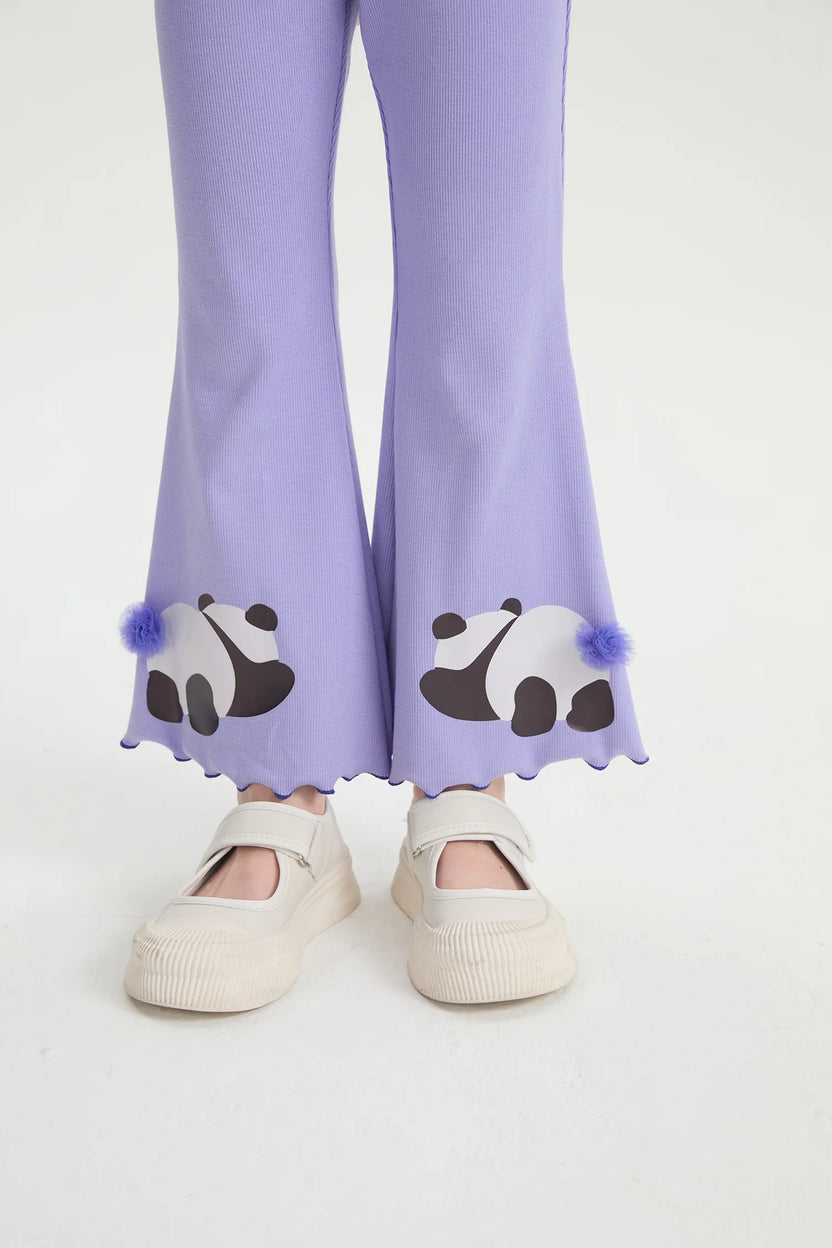 Panda Ink-Wash Flare Pants by Poco Blush, image 4