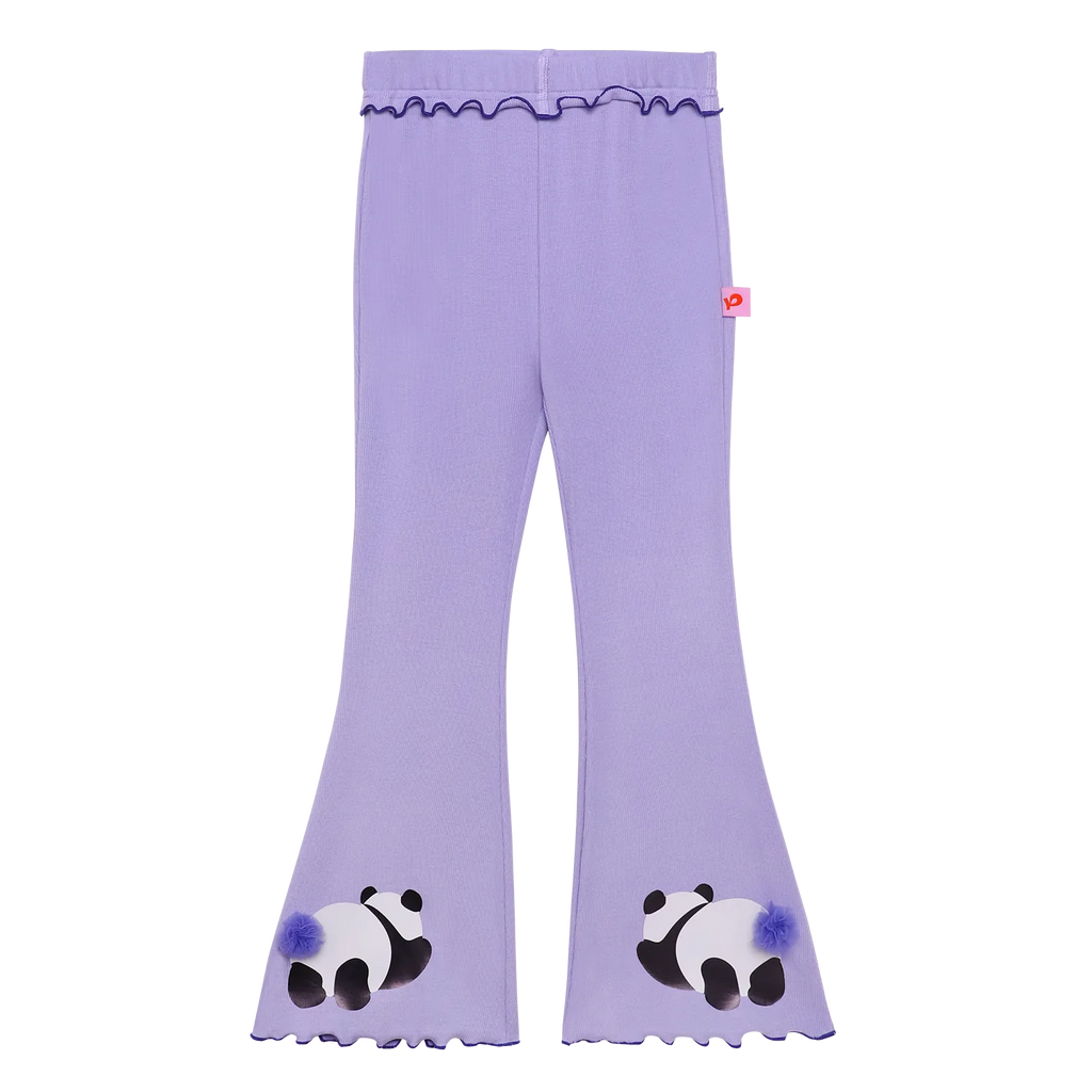 Panda Ink-Wash Flare Pants by Poco Blush