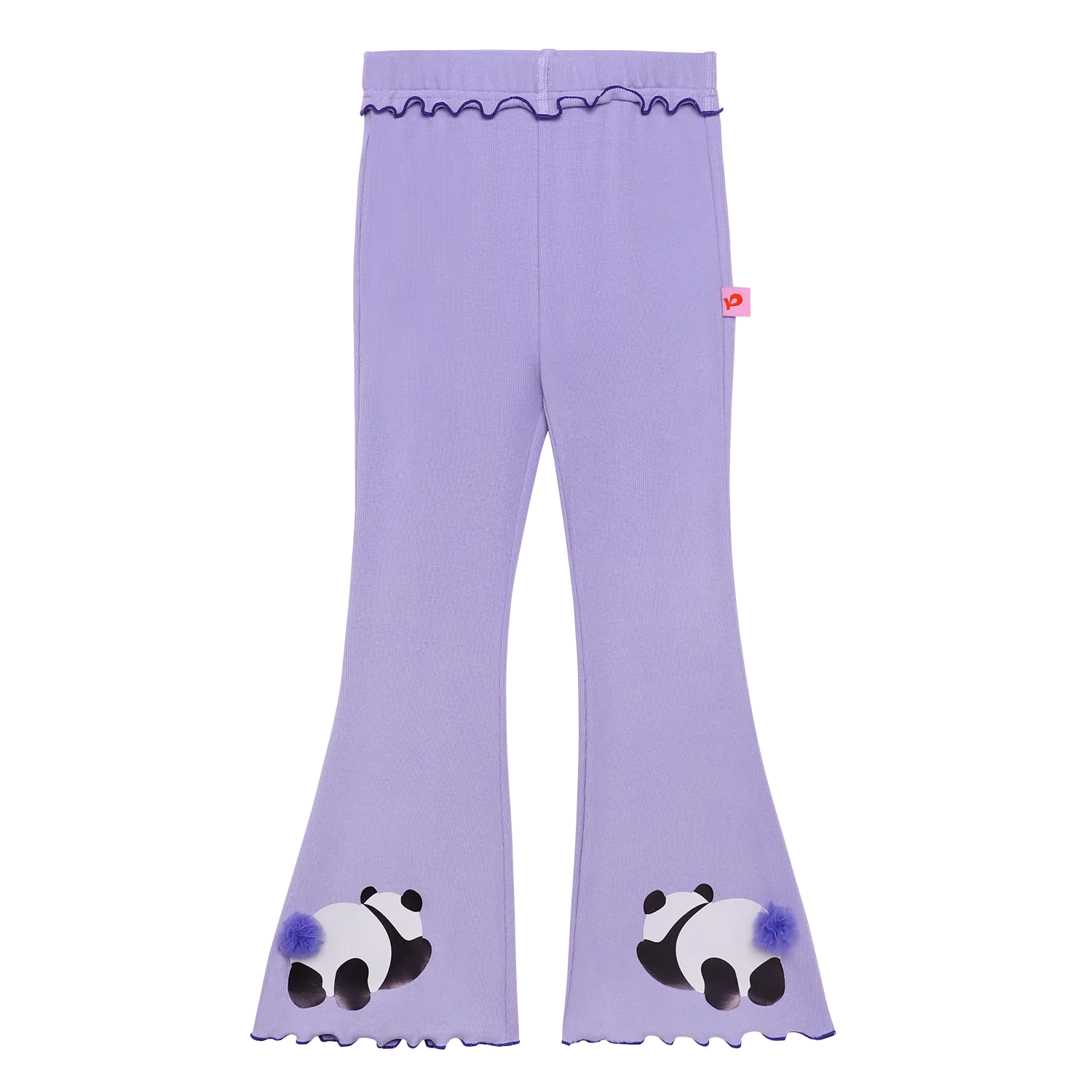 Panda Ink-Wash Flare Pants by Poco Blush