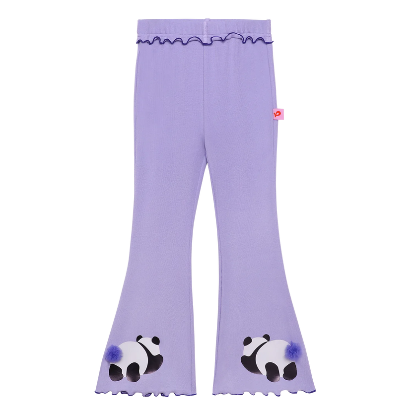 Panda Ink-Wash Flare Pants by Poco Blush