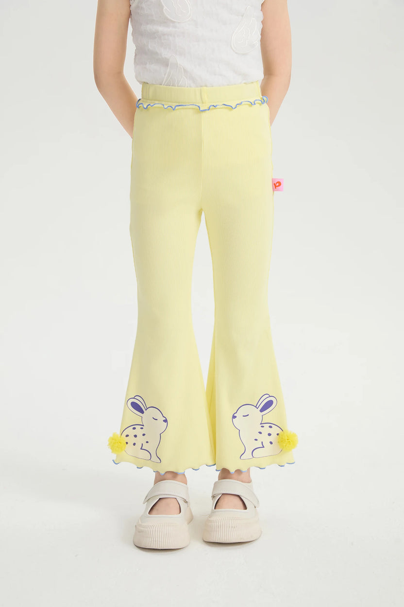 Bunny Ink-Wash Flare Pants by Poco Blush, image 2