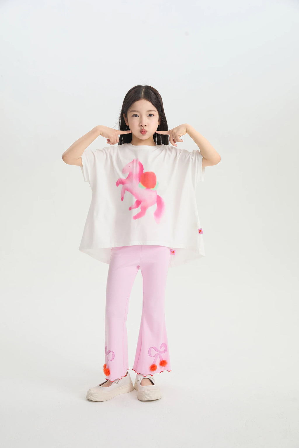 Pony Ink-Wash Flare Pants by Poco Blush, image 3