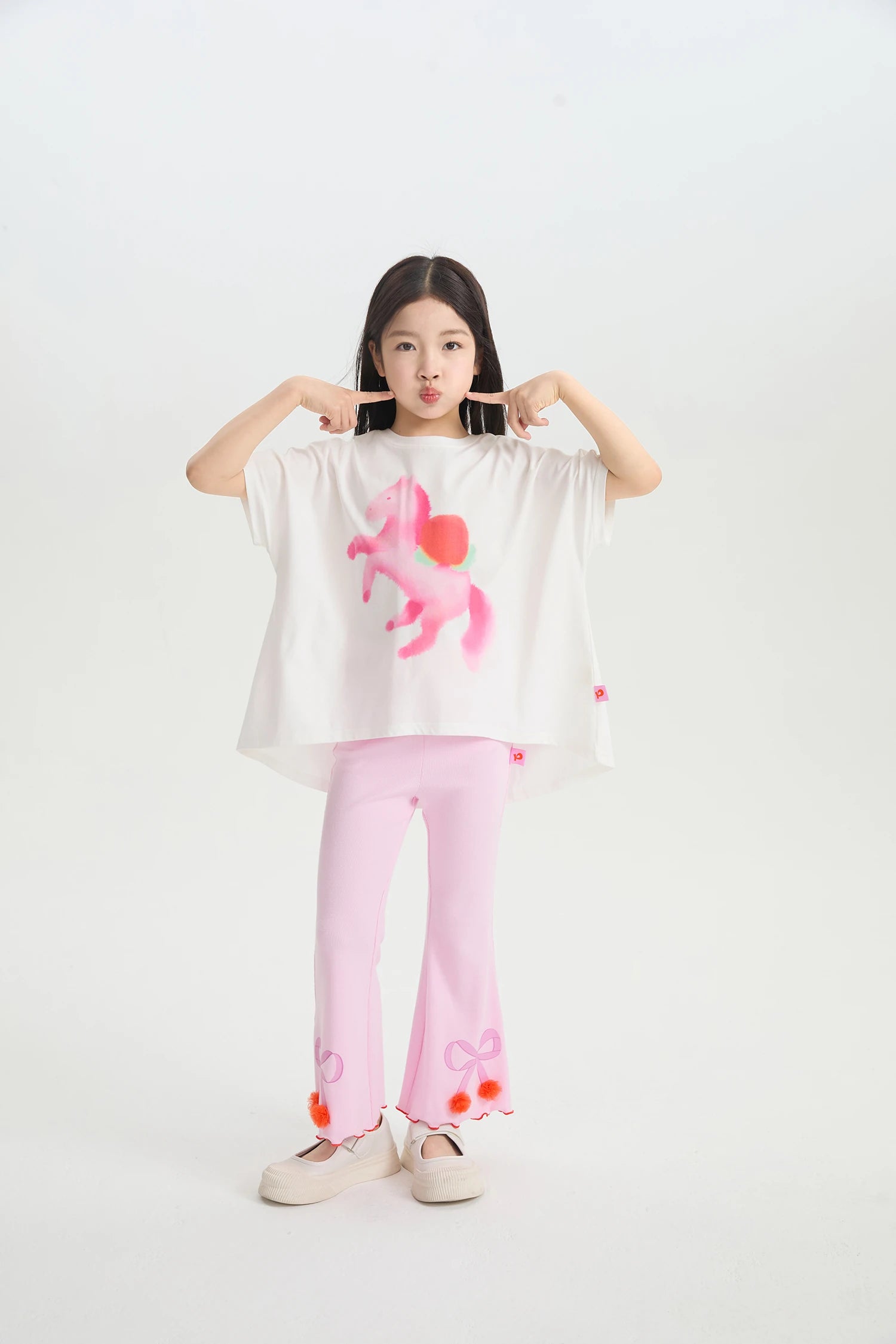 Pony Ink-Wash Flare Pants by Poco Blush, image 3