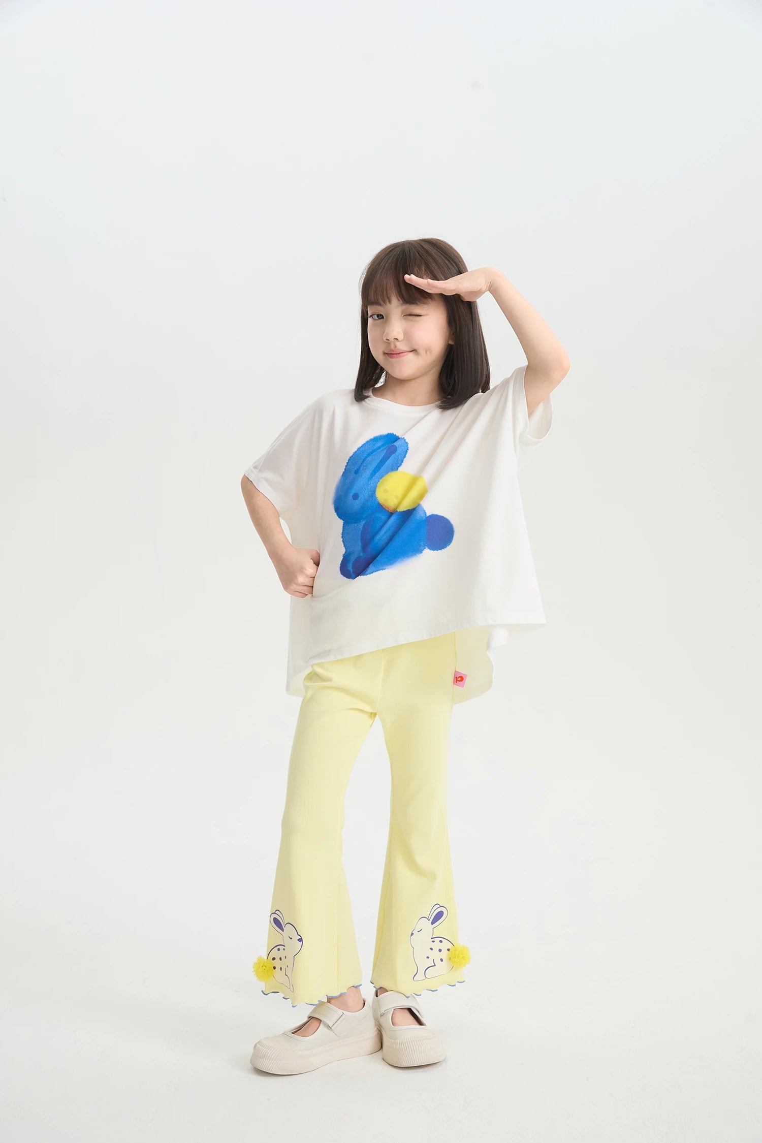 Bunny Ink-Wash Flare Pants by Poco Blush, image 5