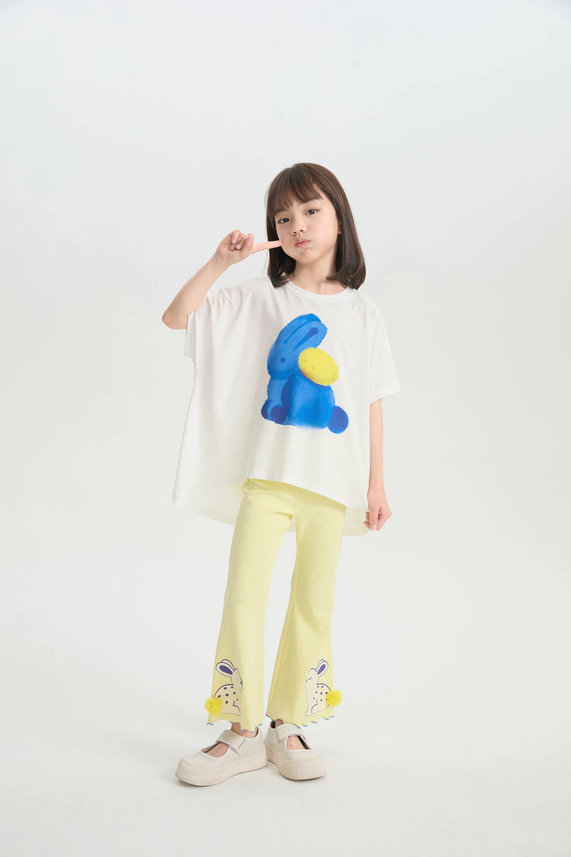 Bunny Ink-Wash Flare Pants by Poco Blush, image 3