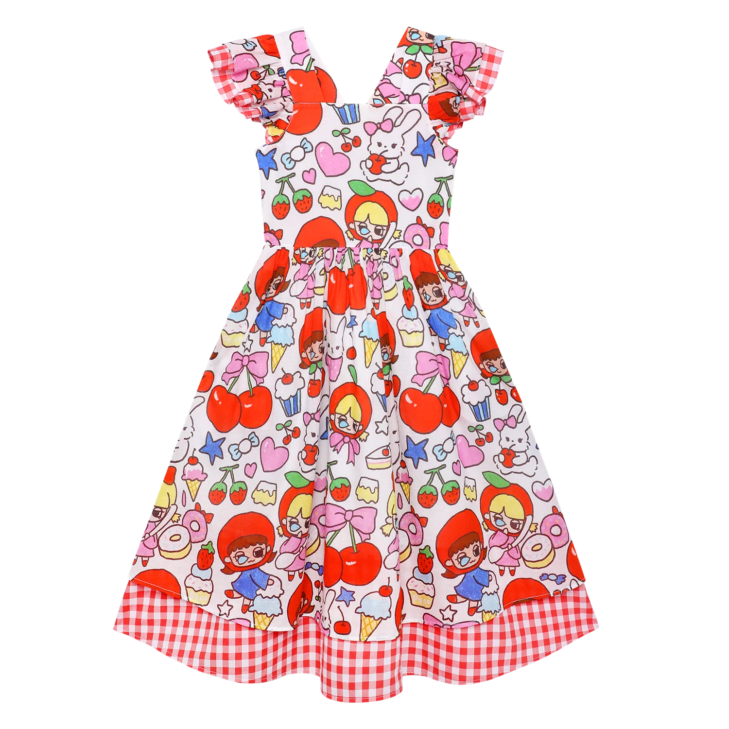 Popo and Coco Printed Dress by Poco Blush