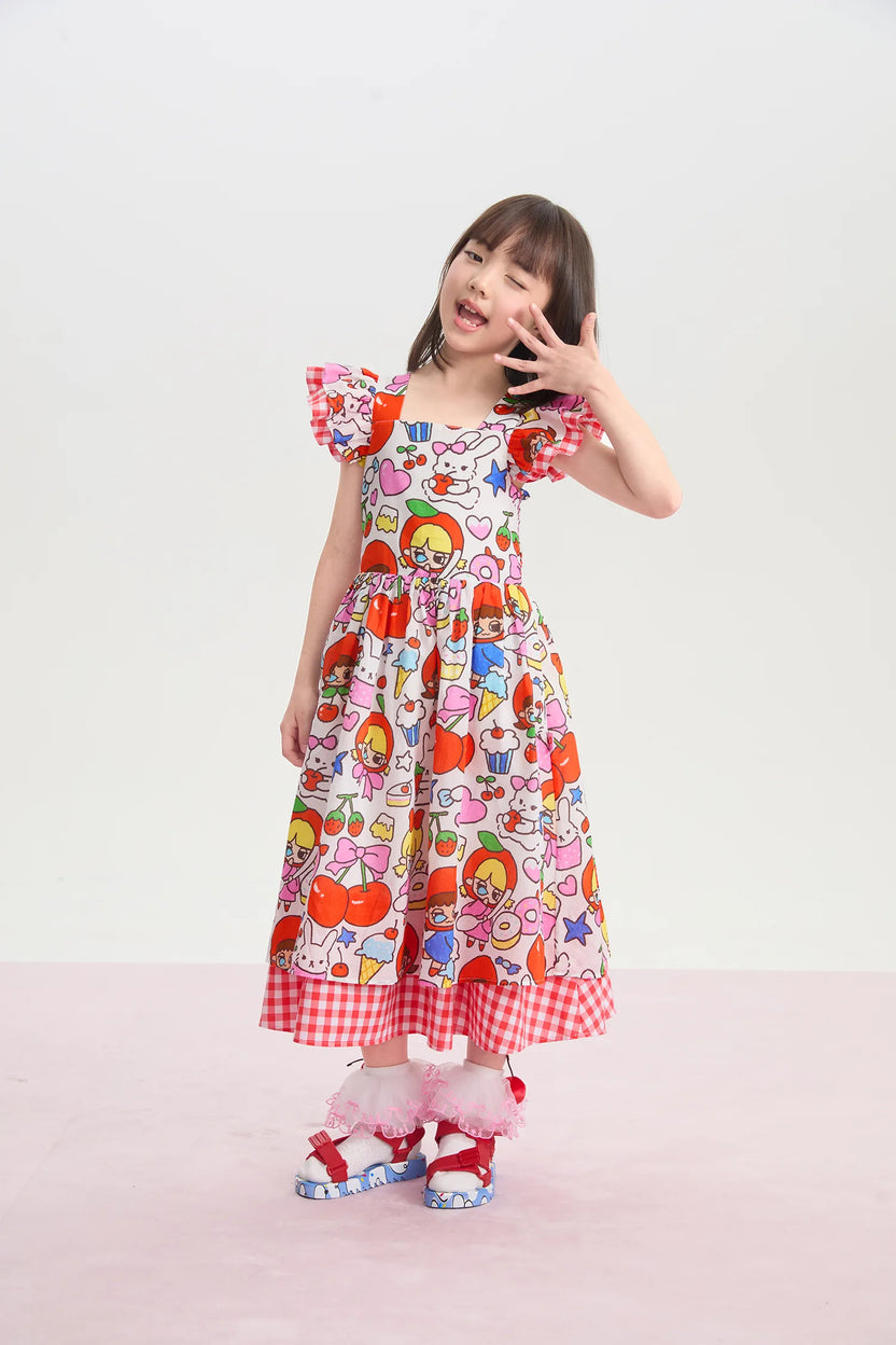 Popo and Coco Printed Dress by Poco Blush, image 5