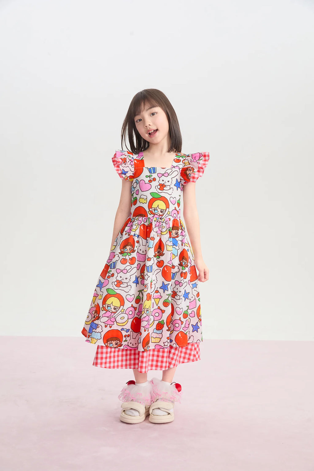 Popo and Coco Printed Dress by Poco Blush, image 4