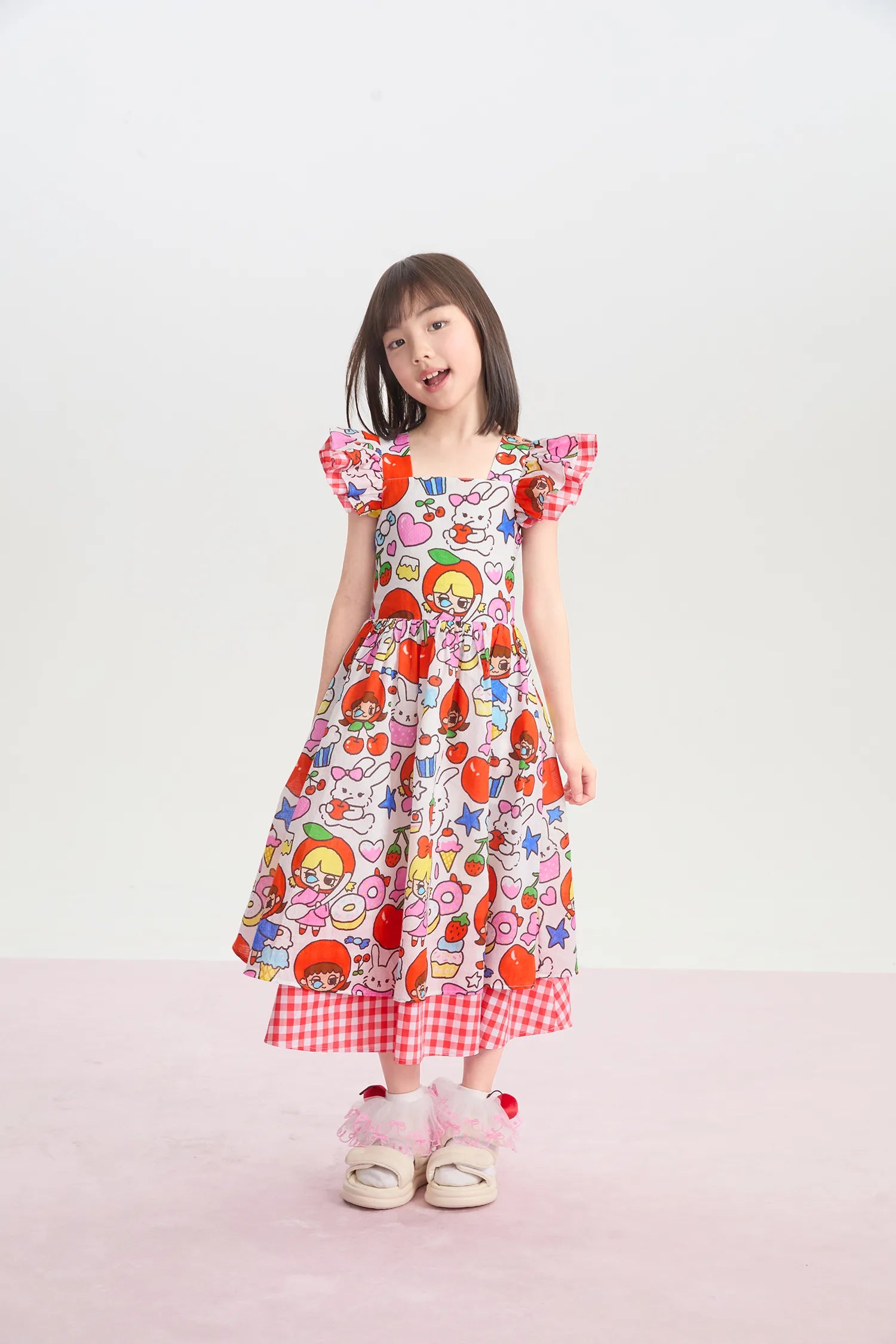 Popo and Coco Printed Dress by Poco Blush, image 4