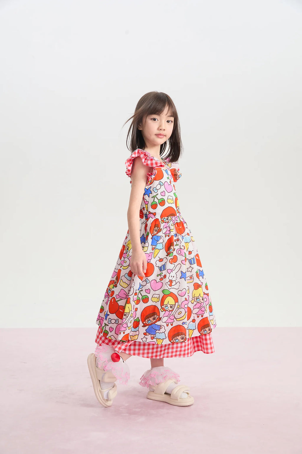 Popo and Coco Printed Dress by Poco Blush, image 3