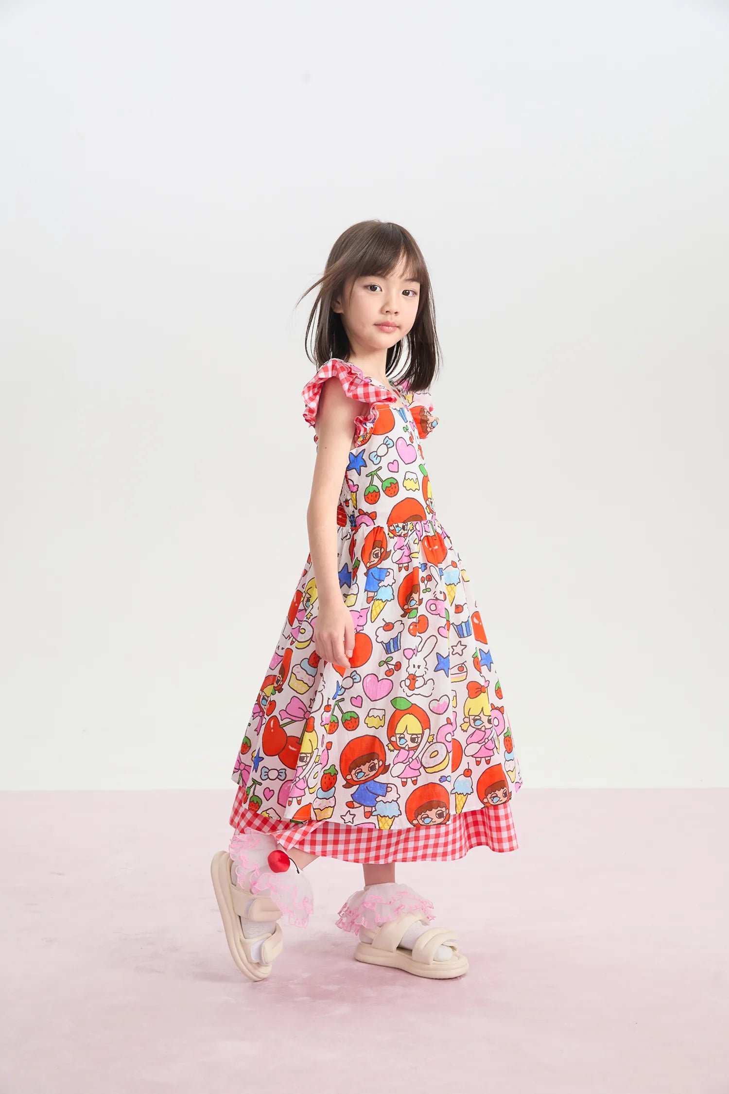 Popo and Coco Printed Dress by Poco Blush, image 3