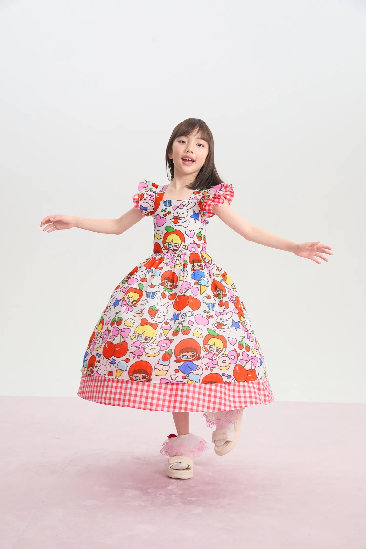 Popo and Coco Printed Dress by Poco Blush, image 6