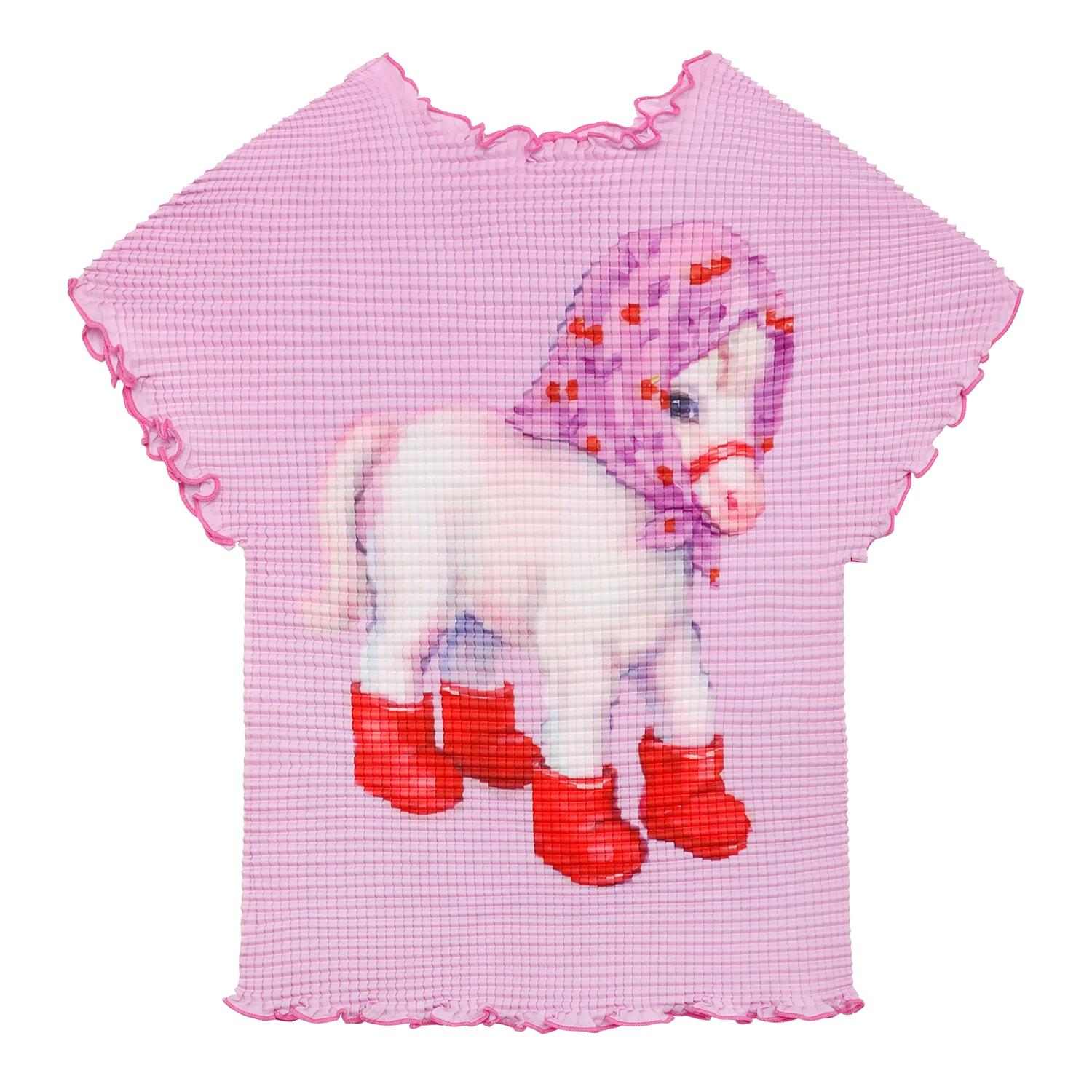 Pony Duang Duang Pleated Tee by Poco Blush