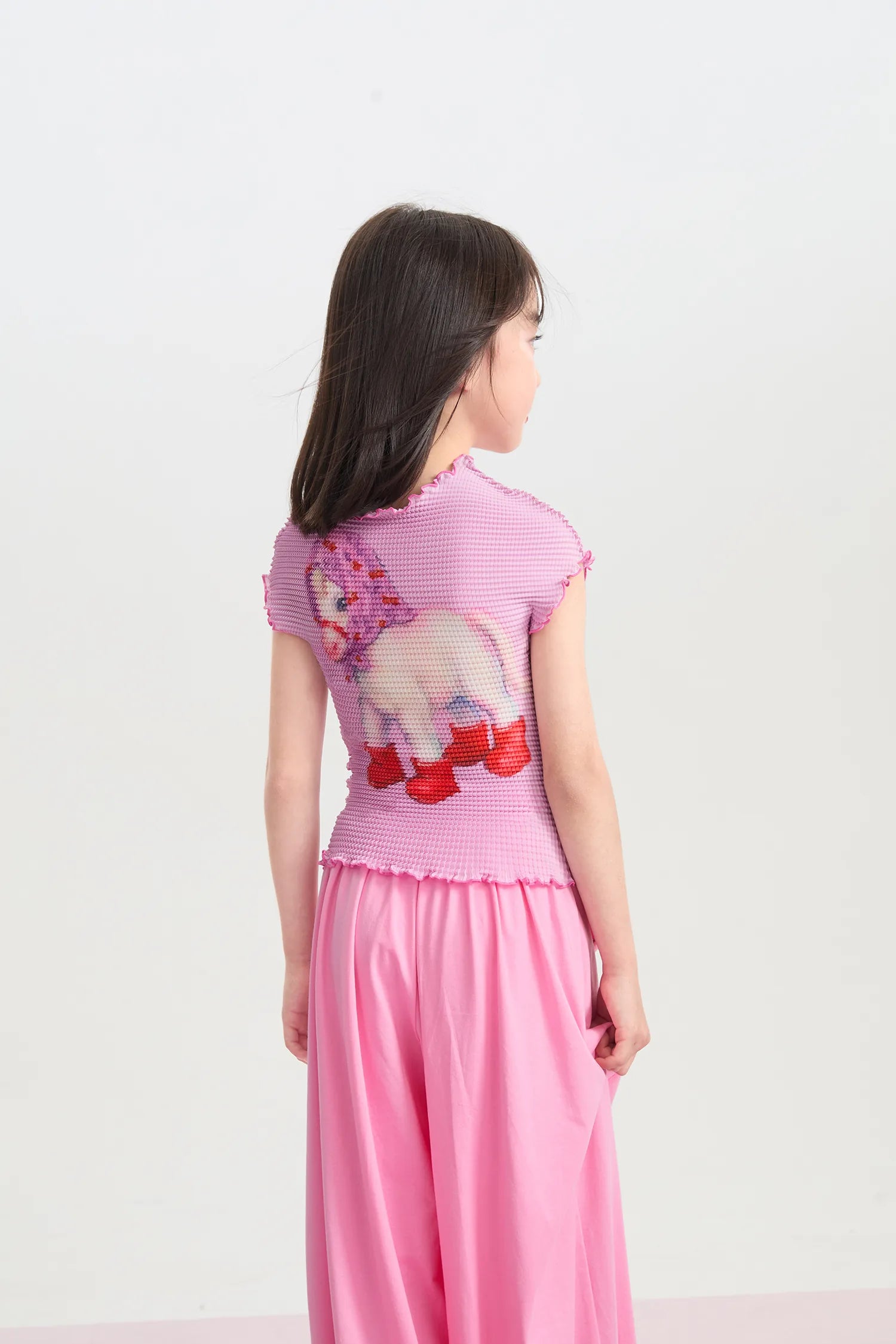 Pony Duang Duang Pleated Tee by Poco Blush, image 6