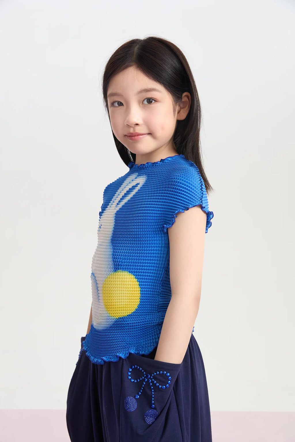 Bunny Duang Duang Pleated Tee by Poco Blush, image 7