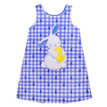 Klein Blue Bunny Embroidered Dress by Poco Blush