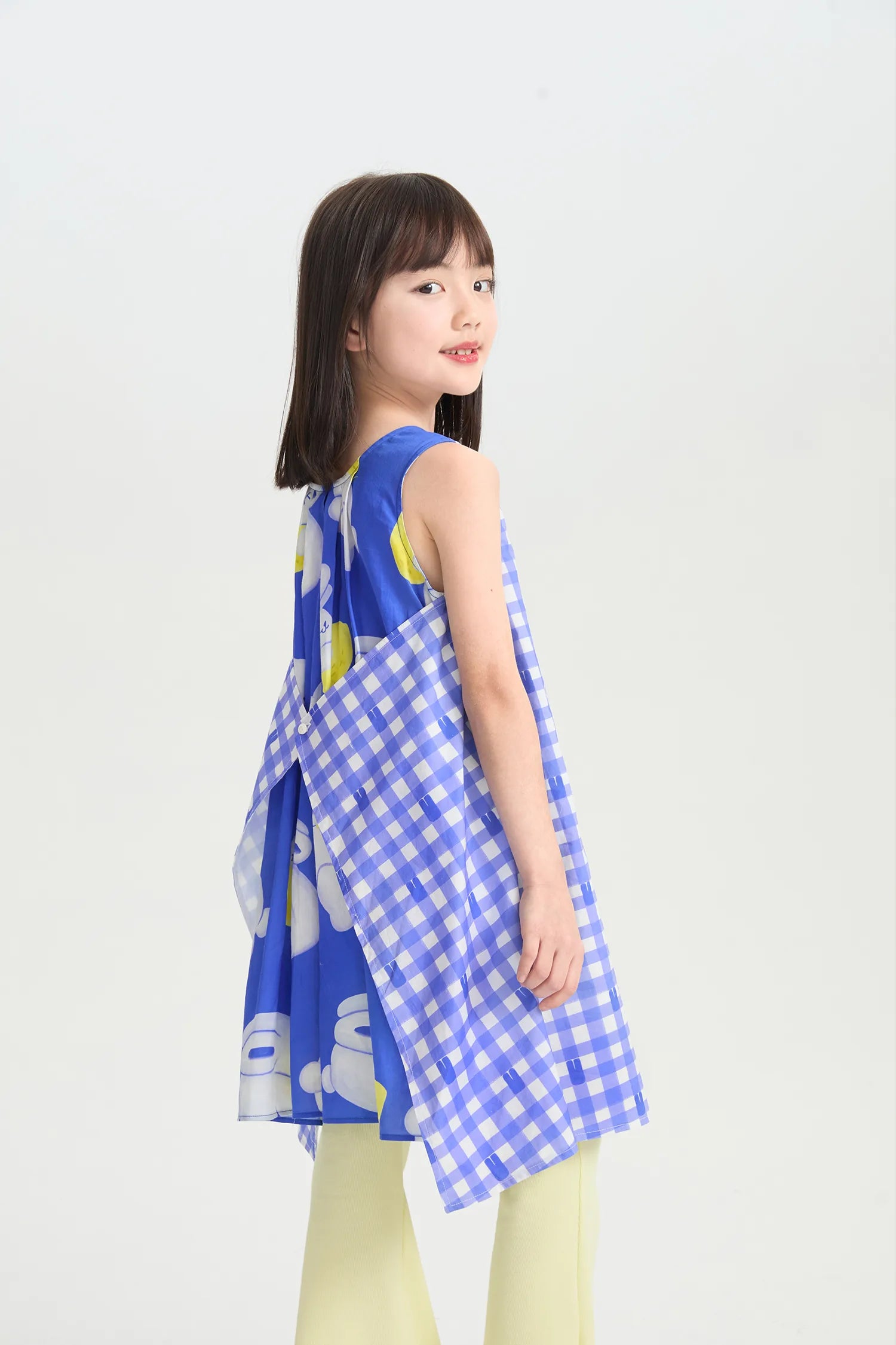 Klein Blue Bunny Embroidered Dress by Poco Blush, image 9