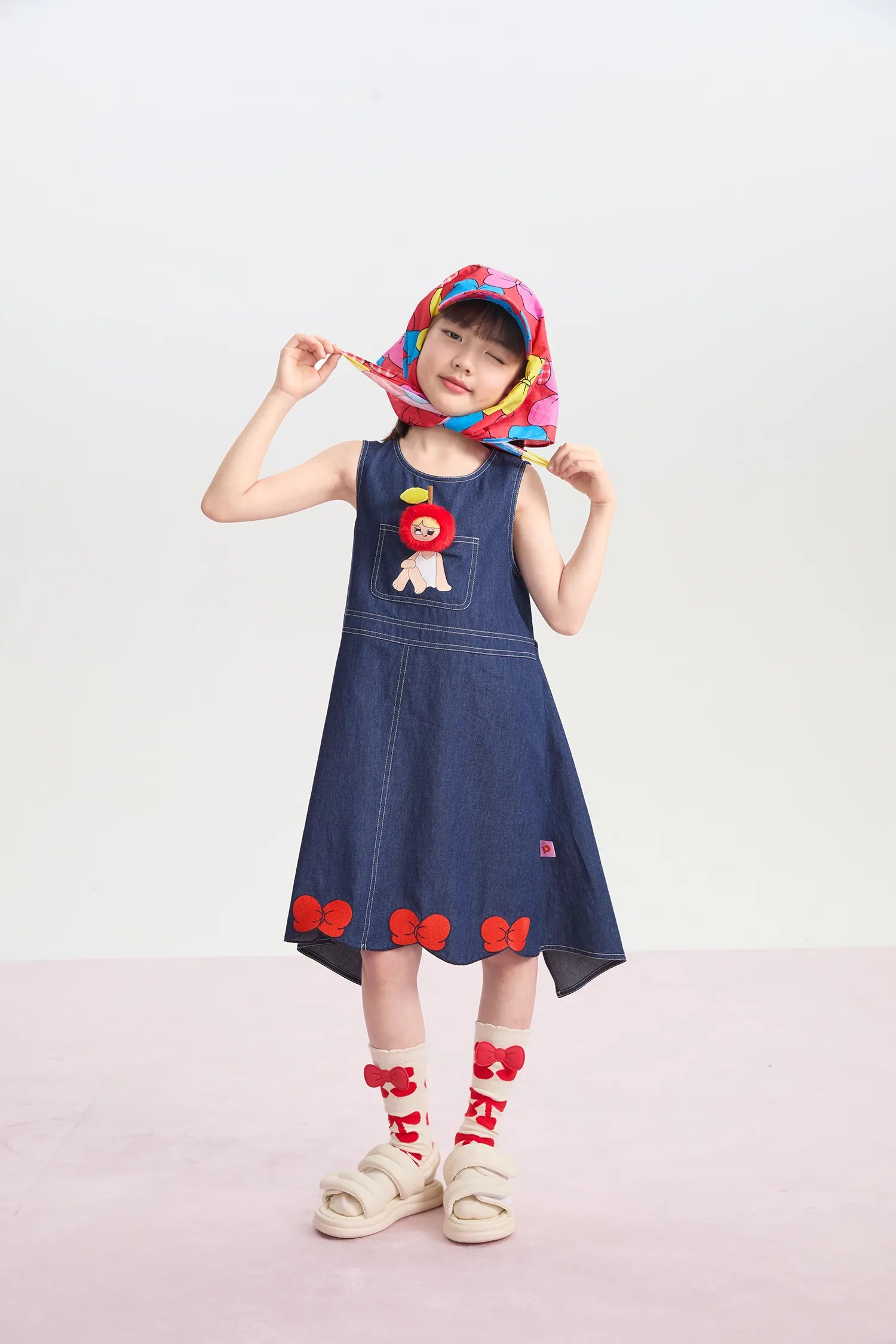 Big Bow Scarf Baseball Cap by Poco Blush, image 3