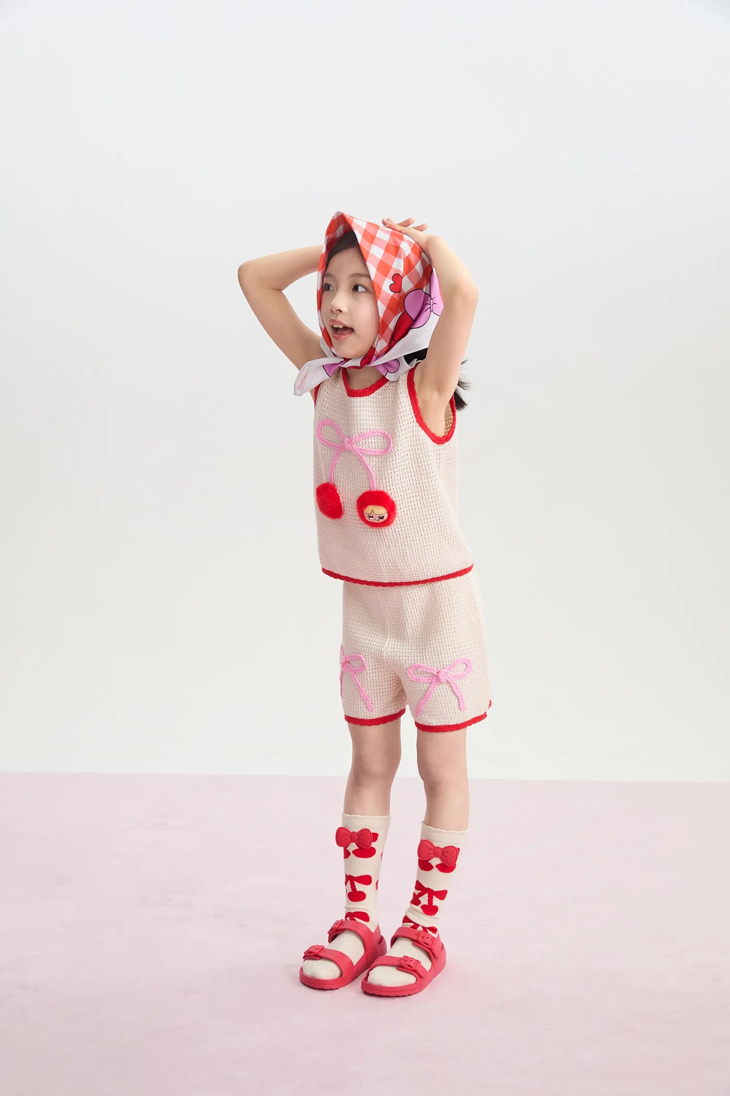 Lucky Cherry Openwork Knit Set by Poco Blush, image 7