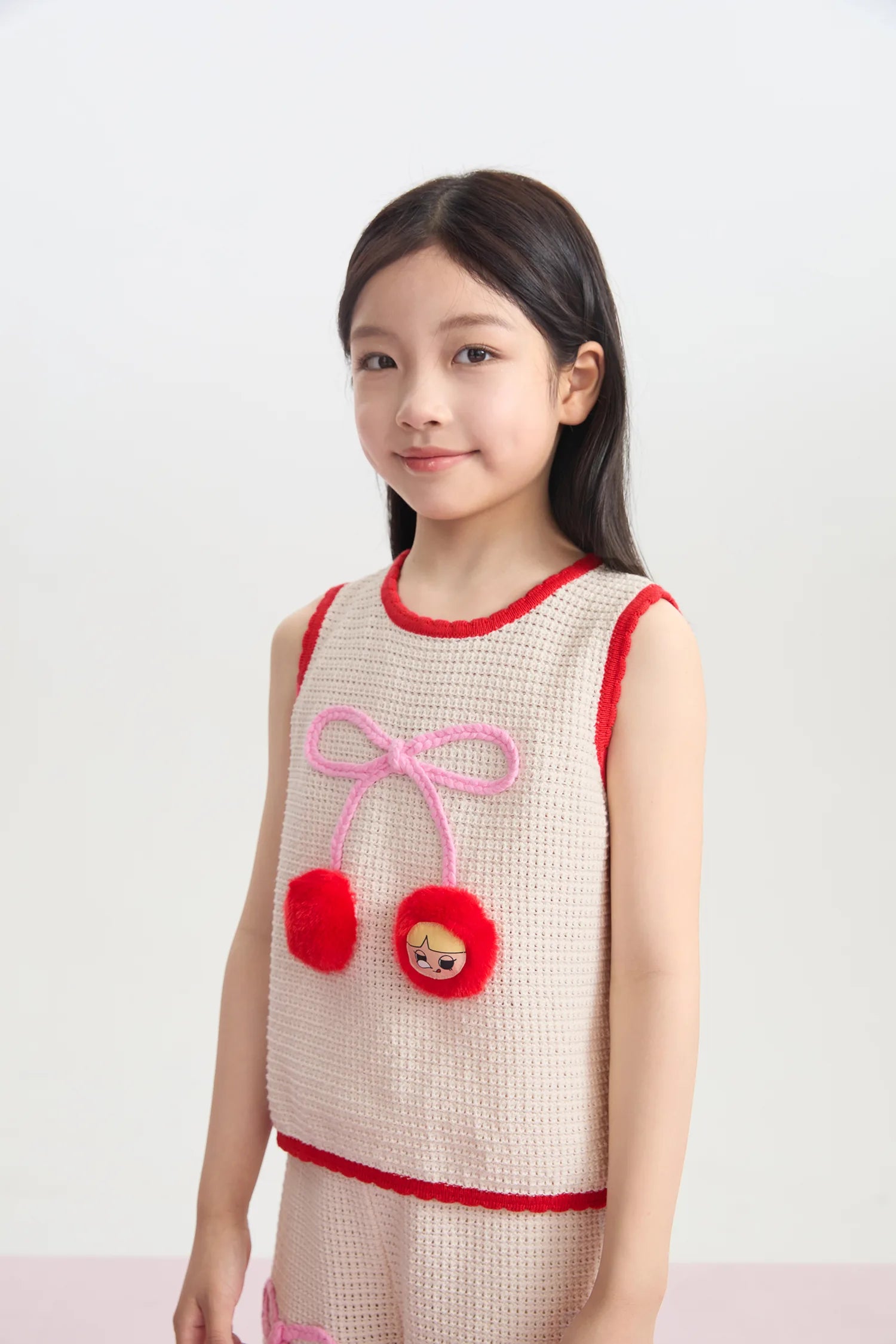 Lucky Cherry Openwork Knit Set by Poco Blush, image 2